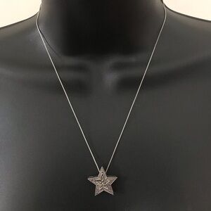Silver Marcasite Star Pendant Necklace